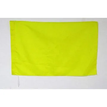 Drapeau course automobile jaune 90x60cm - Drapeau de commissaire 60 x 90 cm Fourreau pour hampe