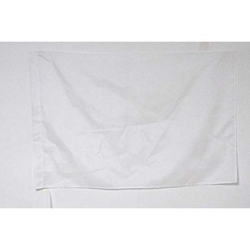 Drapeau course automobile blanc 90x60cm - Drapeau de commissaire 60 x 90 cm Fourreau pour hampe