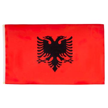 DRAPEAU ALBANIE 90x60cm - DRAPEAU ALBANAIS 60 x 90 cm - DRAPEAUX