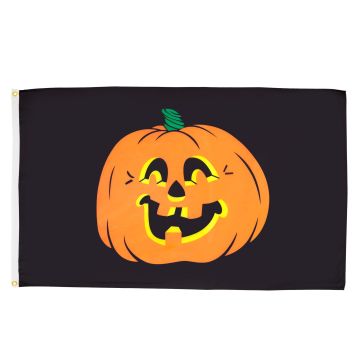 DRAPEAU HALLOWEEN CITROUILLE 90x60cm - DRAPEAU HAPPY HALLOWEEN 60 x 90 cm - DRAPEAUX