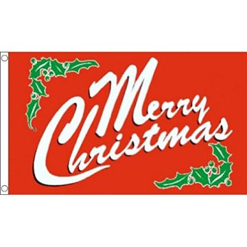 DRAPEAU JOYEUX NOËL 90x60cm - DRAPEAU MERRY CHRISTMAS 60 x 90 cm - DRAPEAUX