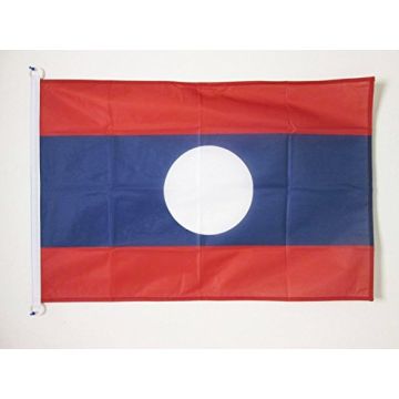 PAVILLON NAUTIQUE LAOS 45x30cm - DRAPEAU DE BATEAU LAOSIEN 30 x 45 cm