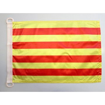 PAVILLON NAUTIQUE CATALOGNE 45x30cm - DRAPEAU DE BATEAU CATALAN 30 x 45 cm
