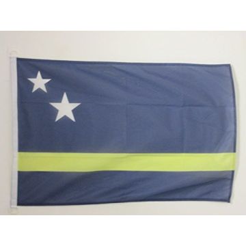 PAVILLON NAUTIQUE CURAÍ?AO 45x30cm - DRAPEAU DE BATEAU HOLLANDAIS 30 x 45 cm