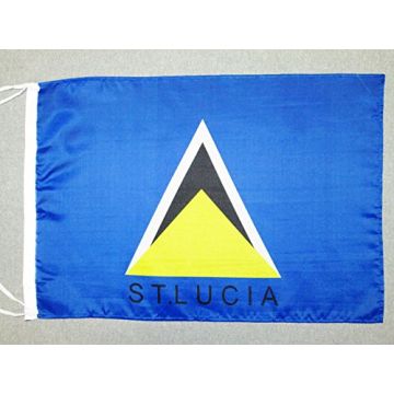 DRAPEAU SAINTE LUCIE 45x30cm - PAVILLON SAINT-LUCIEN 30 x 45 cm polyester léger