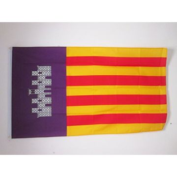 DRAPEAU MAYORQUE 150x90cm - DRAPEAU DE MALLORCA - ESPAGNE 90 x 150 cm - DRAPEAUX