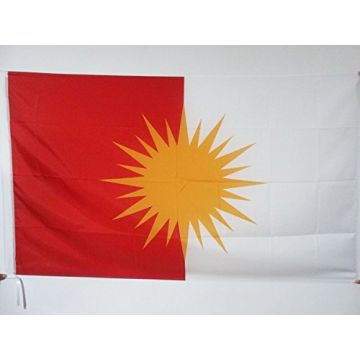 DRAPEAU YESIDI 90x60cm - DRAPEAU YÉZIDISME 60 x 90 cm Fourreau pour hampe