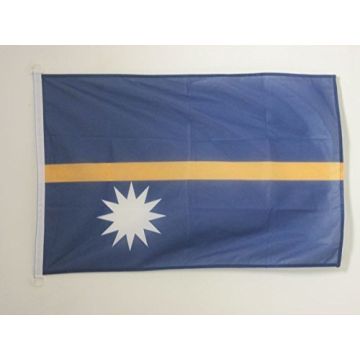 DRAPEAU NAURU 90x60cm - DRAPEAU NAURUAN 60 x 90 cm Spécial Extérieur - DRAPEAUX
