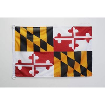Drapeau Maryland 90x60cm - Drapeau Etat américain - USA - Etats-Unis 60 x 90 cm Spécial Extérieur - Drapeaux
